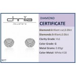 Πολύπετρα σκουλαρίκια ροζέτες Κ18 λευκόχρυσο με διαμάντια 0.15ct, VS1, G, sk3677 ΣΚΟΥΛΑΡΙΚΙΑ Κοσμηματα - chrilia.gr
