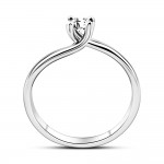 Solitaire ring 18K white gold with diamond 0.20ct, VS1, G from IGL da4177 ENGAGEMENT RINGS Κοσμηματα - chrilia.gr