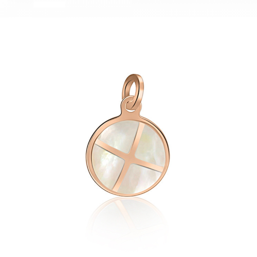 Pendant K14 pink gold with mother of pearl, me1102 PENDANT  Κοσμηματα - chrilia.gr