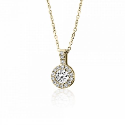 Solitaire necklace 18K gold with diamonds 0.17ct, VS2, H ko5434 NECKLACES Κοσμηματα - chrilia.gr