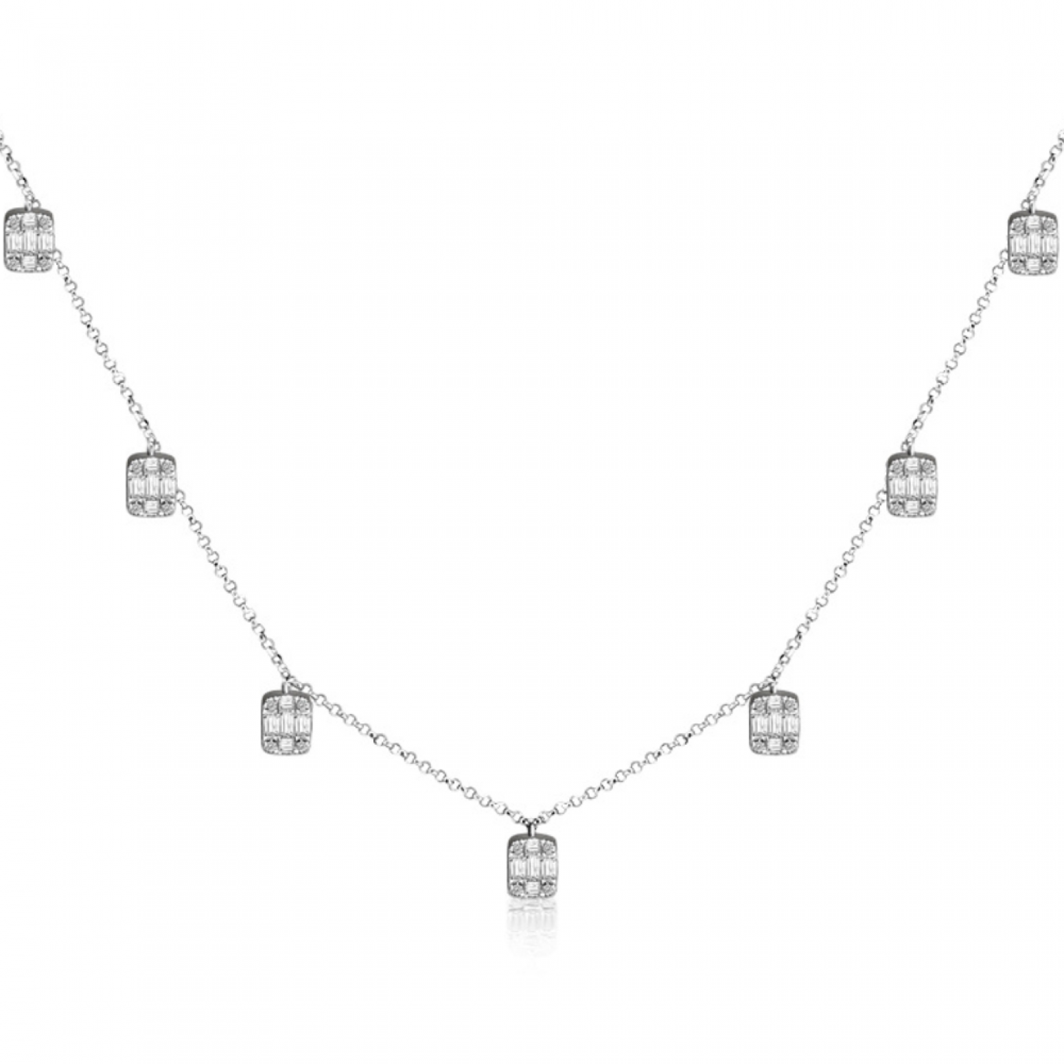 Κολιέ, Κ18 λευκόχρυσο με διαμάντια 0.53ct, SI1, G, ko5861 ΚΟΛΙΕ Κοσμηματα - chrilia.gr