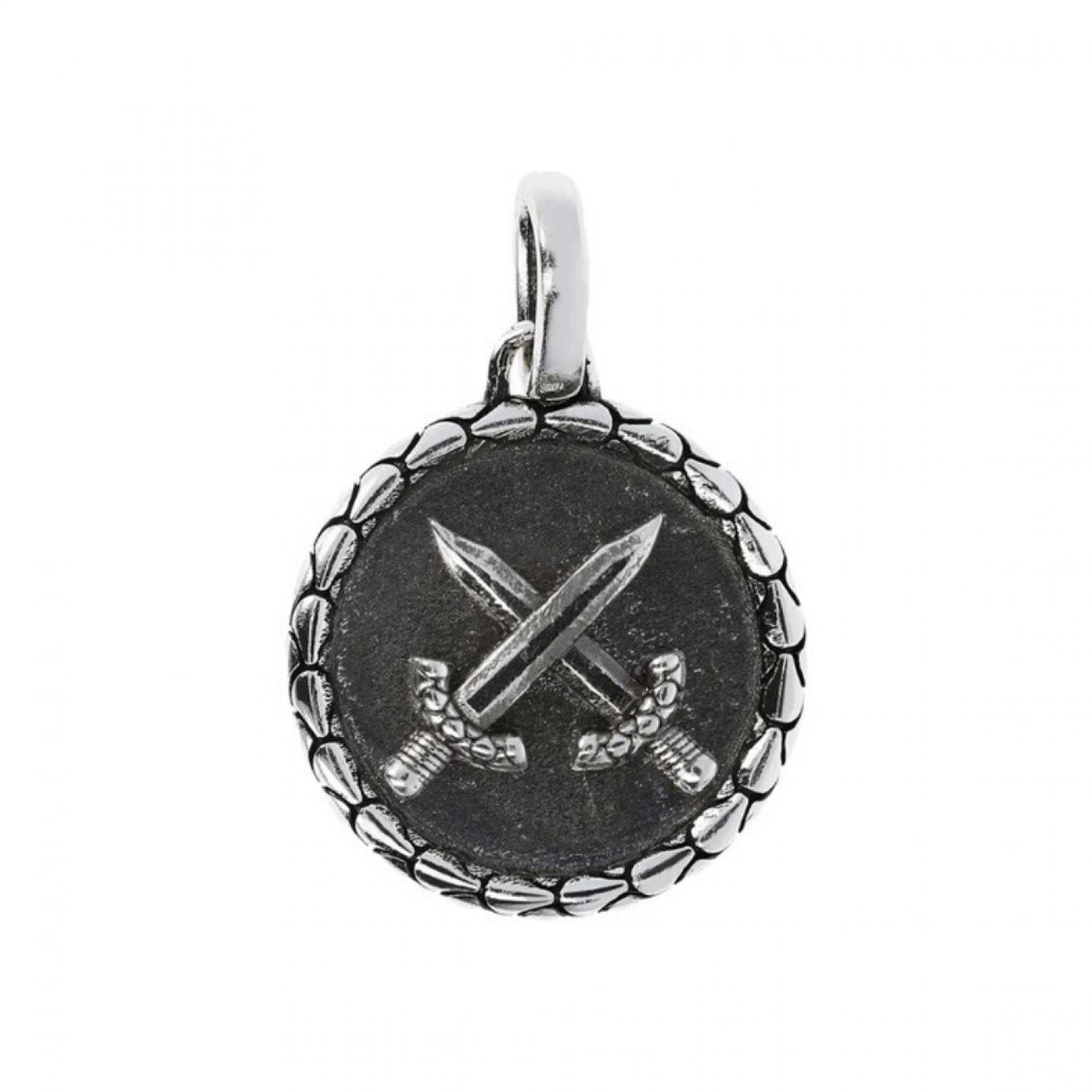 Men pendant with swords, silver 925, Αlbert Μ. me2213 PENDANT  Κοσμηματα - chrilia.gr