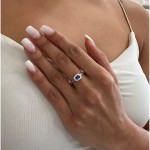 Solitaire ring 18K white gold with sapphire 0.65ct, da4192 ENGAGEMENT RINGS Κοσμηματα - chrilia.gr