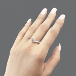 Solitaire ring 18K white gold with diamond 0.23ct, VS1, F from IGL da4215 ENGAGEMENT RINGS Κοσμηματα - chrilia.gr