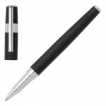 Hugo Boss στυλό, Rollerball Gear Pinstripe Black / Chrome HSV2855A, ac1387 ΔΩΡΑ Κοσμηματα - chrilia.gr