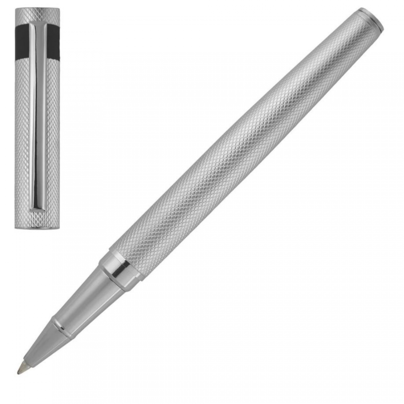 Hugo Boss στυλό, Loop Diamond Chrome Rollerball Pen HSW3675B, ac1573 ΔΩΡΑ Κοσμηματα - chrilia.gr