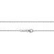 Αλυσίδα κουρμέτ θήτα Κ14 λευκόχρυση 50cm, al0244