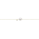 Bracelet Κ14 gold with pearl and diamond 0.02ct, VS2, H, br2174