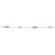 Bracelet Κ14 white gold with pearls, br0633