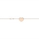 Heart bracelet, Κ14 pink gold with pearl, H br2231