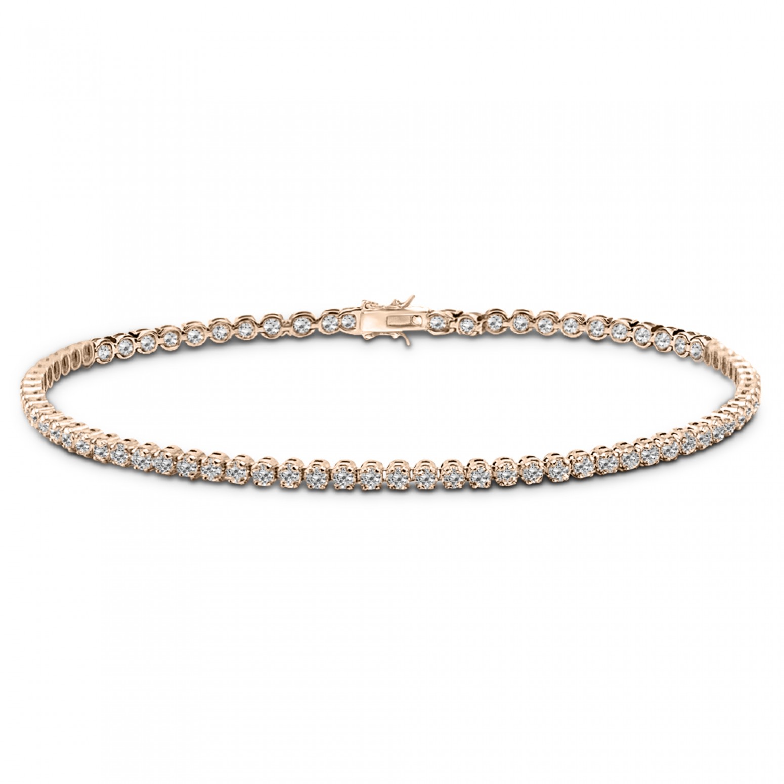 Tennis bracelet,14K pink gold with zircon, br2024 BRACELETS Κοσμηματα - chrilia.gr