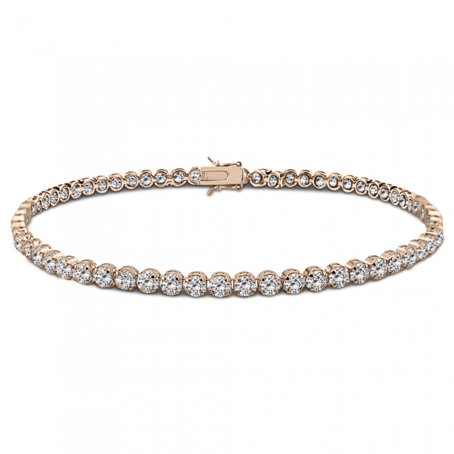 Tennis bracelet,14K pink gold with zircon, br2183 BRACELETS Κοσμηματα - chrilia.gr