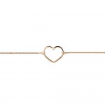 Heart bracelet, Κ14 pink gold, br2550 BRACELETS Κοσμηματα - chrilia.gr