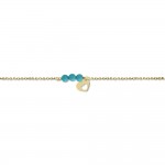 Babies bracelet K14 gold with heart and turquoise pb0184 BRACELETS Κοσμηματα - chrilia.gr