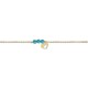 Babies bracelet K14 gold with heart and turquoise pb0184
