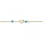 Babies bracelet K14 gold with butterfly, white pearl and turquoise pb0198 BRACELETS Κοσμηματα - chrilia.gr