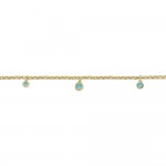 Babies bracelet K14 gold with turquoise pb0338 BRACELETS Κοσμηματα - chrilia.gr