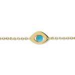 Babies bracelet K14 gold with eye and turquoise pb0193 BRACELETS Κοσμηματα - chrilia.gr
