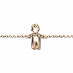 Babies bracelet K14 pink gold with boy and diamonds 0.02ct, VS2, H pb0235 BRACELETS Κοσμηματα - chrilia.gr
