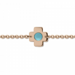 Babies bracelet K14 pink gold with cross and turquoise pb0378 BRACELETS Κοσμηματα - chrilia.gr