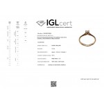 Solitaire ring 18K pink gold with diamond 0.25ct, VVS2, F from IGL da3502 ENGAGEMENT RINGS Κοσμηματα - chrilia.gr