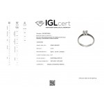 Solitaire ring 18K white gold with diamond 0.19ct, VS2, E from IGL da3513 ENGAGEMENT RINGS Κοσμηματα - chrilia.gr