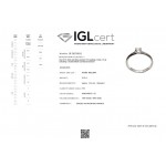 Solitaire ring 18K white gold with diamond 0.19ct, VS2, F from IGL da3518 ENGAGEMENT RINGS Κοσμηματα - chrilia.gr