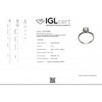 Solitaire ring 18K white gold with diamond 0.74ct, VVS2, F from IGL da3626 ENGAGEMENT RINGS Κοσμηματα - chrilia.gr