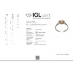 Μονόπετρο δαχτυλίδι Κ18 λευκόχρυσο & ροζ με κεντρικό διαμάντι 0.25ct, VVS2, E από το IGL da3981 ΔΑΧΤΥΛΙΔΙΑ ΑΡΡΑΒΩΝΑ Κοσμηματα - chrilia.gr