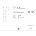 Πολύπετρα σκουλαρίκια καρδιές Κ18 λευκόχρυσο με διαμάντια 0.45ct, VS1, F από το IGL sk2408 ΣΚΟΥΛΑΡΙΚΙΑ Κοσμηματα - chrilia.gr