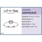 Heart ring 18K white gold with diamond 0.04ct, SI1, H da4100 ENGAGEMENT RINGS Κοσμηματα - chrilia.gr