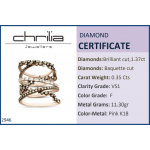Multistone ring 18K pink gold with diamonds 1.72ct, VS1, F da2946 RINGS Κοσμηματα - chrilia.gr