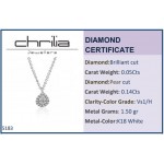 Multistone necklace 18K white gold with diamonds 0.19ct, VS1, H ko5183 NECKLACES Κοσμηματα - chrilia.gr