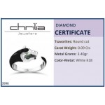 Panther ring 18K white gold with tsavorites 0.09ct and enamel, da3996 RINGS Κοσμηματα - chrilia.gr