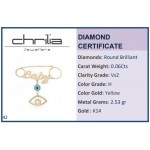 Babies pin K14 gold with baby, eyes and diamonds 0.06ct, VS2, H pf0042 BABIES Κοσμηματα - chrilia.gr