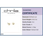Σκουλαρίκια καρδιές Κ18 χρυσό με διαμάντια 0.01ct, VS1, H, sk3805 ΣΚΟΥΛΑΡΙΚΙΑ Κοσμηματα - chrilia.gr