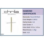Βαπτιστικός σταυρός Κ18 χρυσό και λευκόχρυσο με διαμάντια 0.06ct, VS2, H st3854 ΣΤΑΥΡΟΙ Κοσμηματα - chrilia.gr
