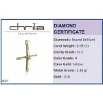 Baptism cross K18 gold with diamonds 0.09ct, VS2, H st4027 CROSSES Κοσμηματα - chrilia.gr