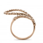 Multistone ring 18K pink gold with diamonds 0.68ct da2729 RINGS Κοσμηματα - chrilia.gr