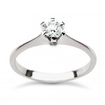 Μονόπετρο δαχτυλίδι Κ18 λευκόχρυσο με διαμάντι 0.21ct , VS1, G από το IGL da3865 ΔΑΧΤΥΛΙΔΙΑ ΑΡΡΑΒΩΝΑ Κοσμηματα - chrilia.gr
