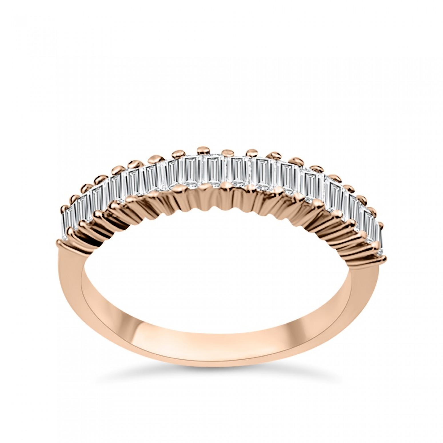 Μισόβερο Δαχτυλίδι - Μισόβερο δαχτυλίδι Κ18 ροζ χρυσό με διαμάντια 0.45ct , VS1 , F da3295 ΔΑΧΤΥΛΙΔΙΑ ΑΡΡΑΒΩΝΑ Κοσμηματα - chrilia.gr