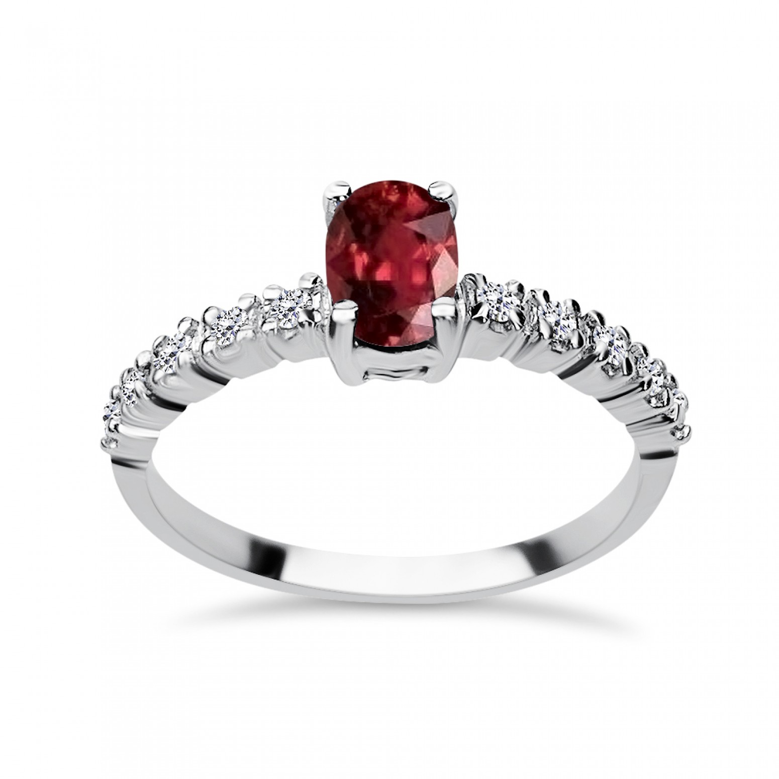 Μονόπετρο δαχτυλίδι Κ18 λευκόχρυσο με ρουμπίνι 0.77ct και διαμάντια, VS1, G da3493 ΔΑΧΤΥΛΙΔΙΑ ΑΡΡΑΒΩΝΑ Κοσμηματα - chrilia.gr