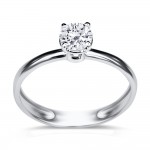 Solitaire ring 18K white gold with diamond 0.37ct, SI1,D from GIA da3499 ENGAGEMENT RINGS Κοσμηματα - chrilia.gr
