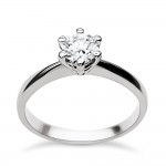 Solitaire ring 18K white gold with diamond 0.41ct, SI1, F from GIA da3500 ENGAGEMENT RINGS Κοσμηματα - chrilia.gr