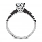 Μονόπετρο δαχτυλίδι Κ18 λευκόχρυσο με διαμάντι 0.41ct , SI1 , F από το GIA da3500 ΔΑΧΤΥΛΙΔΙΑ ΑΡΡΑΒΩΝΑ Κοσμηματα - chrilia.gr