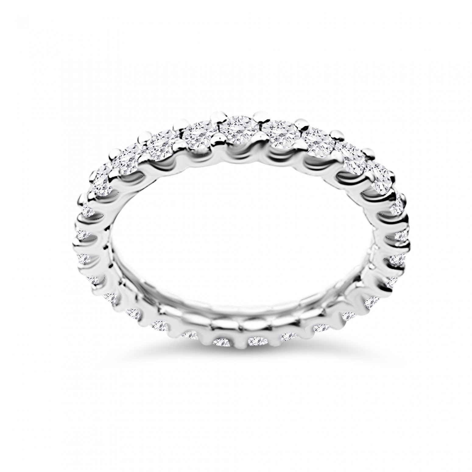 Full stone ring 18K white gold with diamonds 1.39ct, VS2 /SI1, Ε/F από το IGL da3701 ENGAGEMENT RINGS Κοσμηματα - chrilia.gr