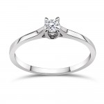 Μονόπετρο δαχτυλίδι Κ18 λευκόχρυσο με διαμάντι 0.15ct, VS1, E από το IGL da3511 ΔΑΧΤΥΛΙΔΙΑ ΑΡΡΑΒΩΝΑ Κοσμηματα - chrilia.gr