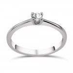 Μονόπετρο δαχτυλίδι Κ18 λευκόχρυσο με διαμάντι 0.14ct , VS2, E από το IGL da3516 ΔΑΧΤΥΛΙΔΙΑ ΑΡΡΑΒΩΝΑ Κοσμηματα - chrilia.gr