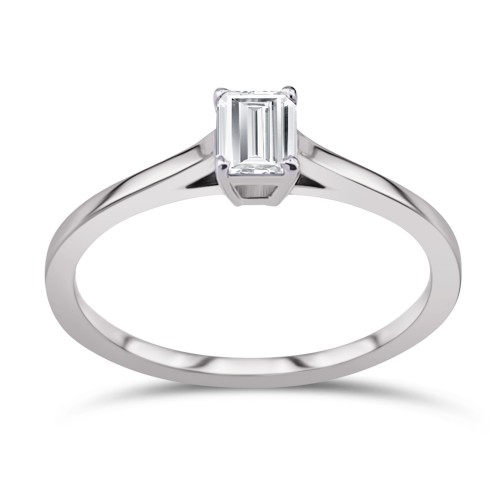 Solitaire ring 18K white gold with diamond 0.36ct, VVS1, F from IGL da3608 ENGAGEMENT RINGS Κοσμηματα - chrilia.gr