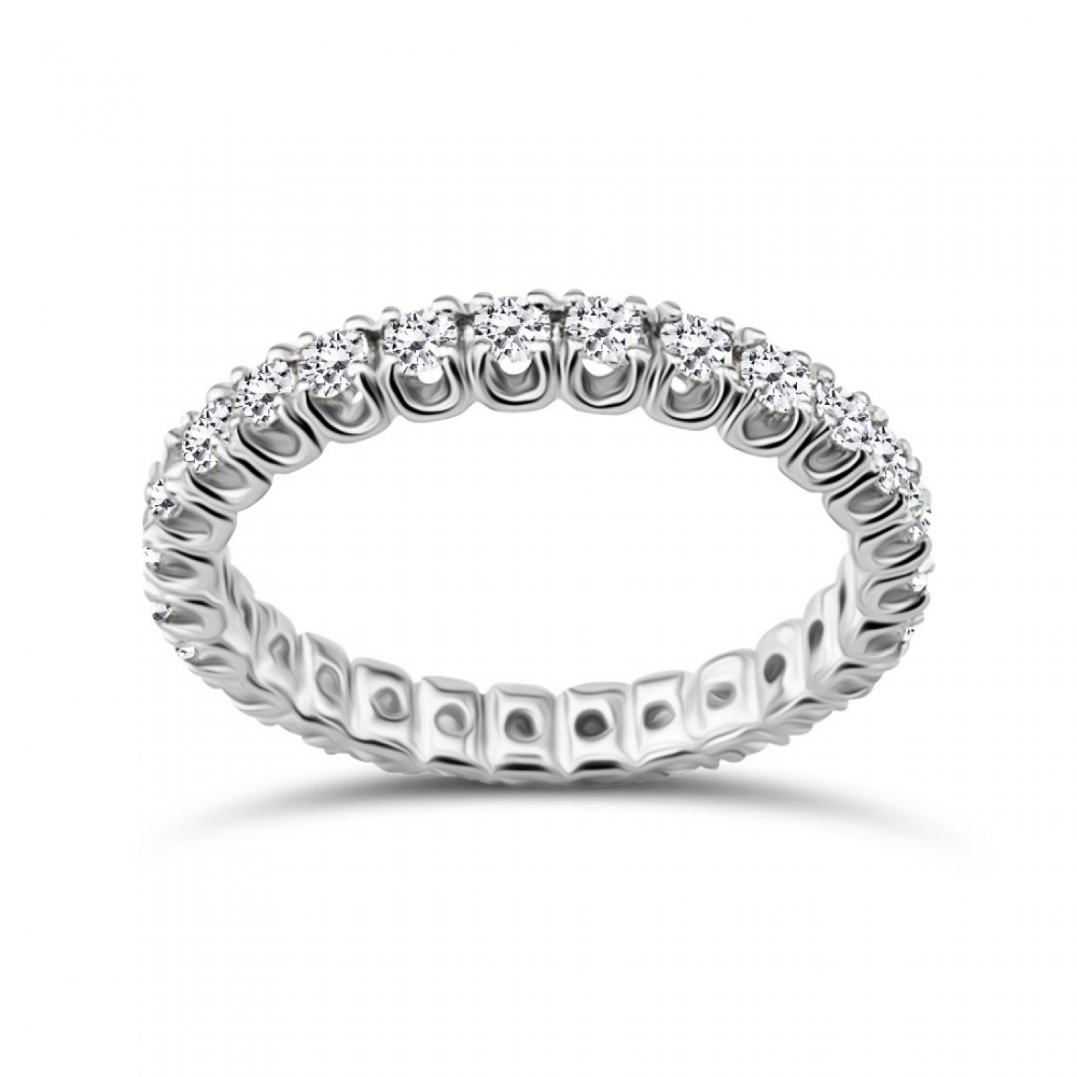 Full stone ring 18K white gold with diamonds 0.77ct, VVS2/VS1, F/G from IGL da3695 ENGAGEMENT RINGS Κοσμηματα - chrilia.gr